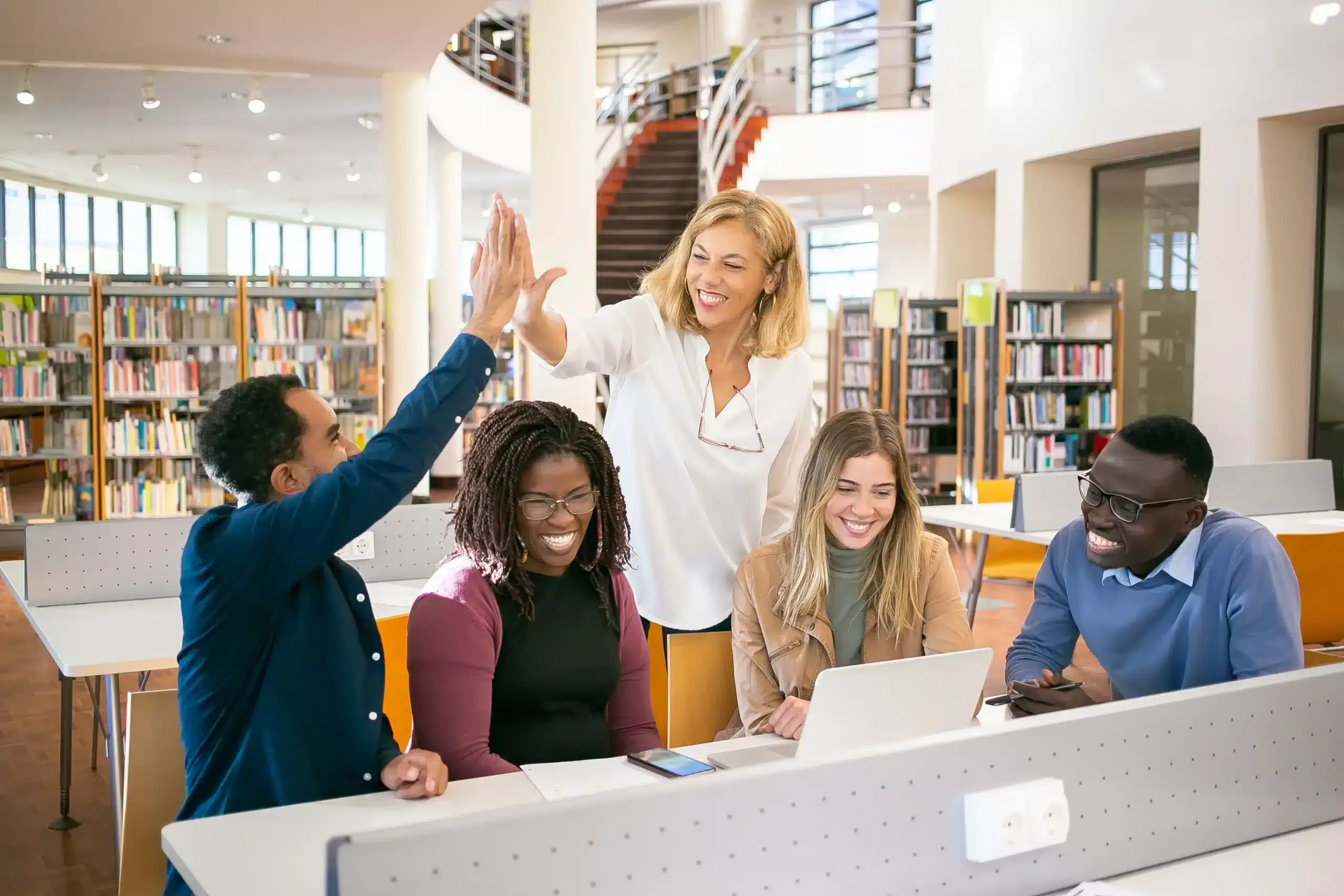 Photo of a group of students in a British university